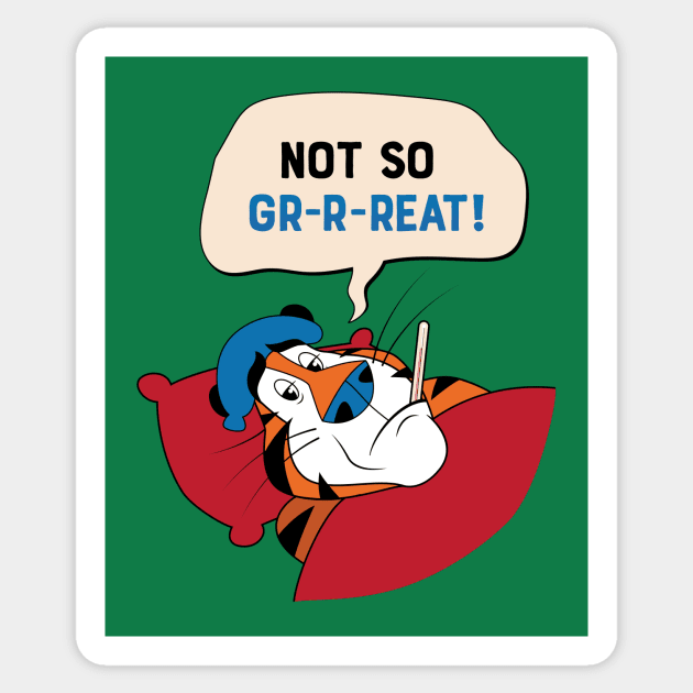 Tony The Tiger Isn't Feeling Great Sticker by MustardSoda